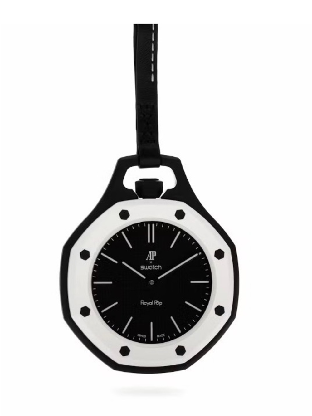 Audemars Piguet Black and White Octagonal Pendant Watch